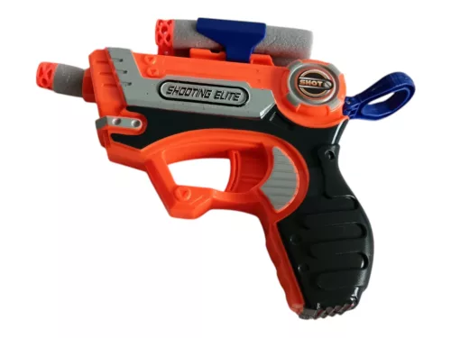 Shooting Elite szivacslövő pisztoly 14 cm 3 lövedékkel – használt, jó állapotban (C3)
