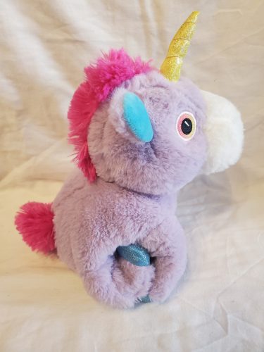 Lila unikornis -használt, újszerű állapotban 24 cm (zsk)