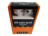 Halloween LED napelemes koponyás kerti fáklyaszett, 4 db – új (D7)