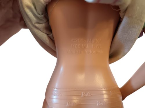 Mattel Barbie baba virágos ruhában – használt jó állapotú (30 cm) (B2)