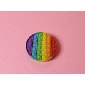   Szivárvány pop it stresszoldó játék, 13×13 cm – használt, jó állapotban (B5)