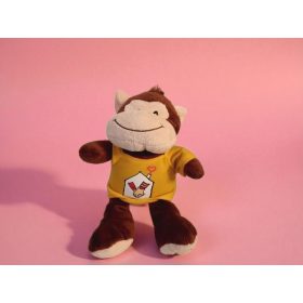   Mosolygós kismajom plüss, 20 cm – használt, jó állapotban (G4)