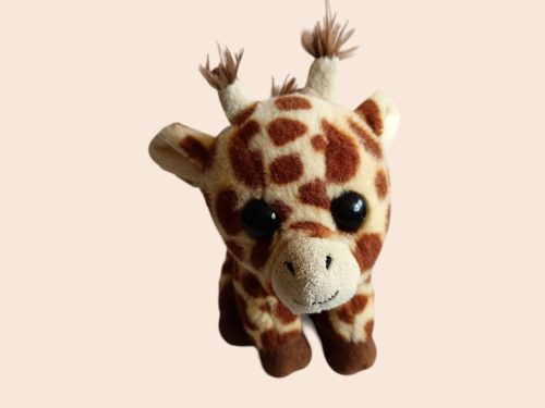 Zsiráf plüssfigura – 16 cm, jó állapotú (D1)