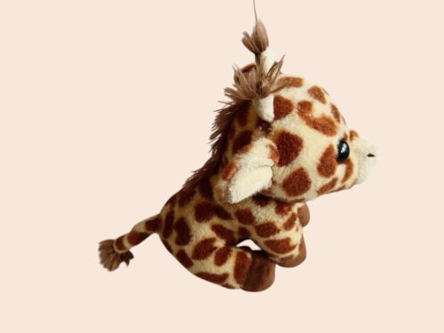 Zsiráf plüssfigura – 16 cm, jó állapotú (D1)