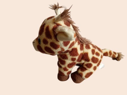 Zsiráf plüssfigura – 16 cm, jó állapotú (D1)