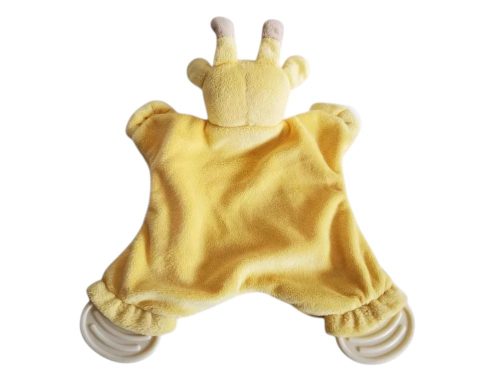 Zsiráfos szundikendő, alvókendő rágókával – újszerű (28 cm)  (D3)