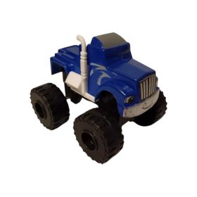 Kék mosolygós kisautó, 8 cm, jó állapotú (G3)