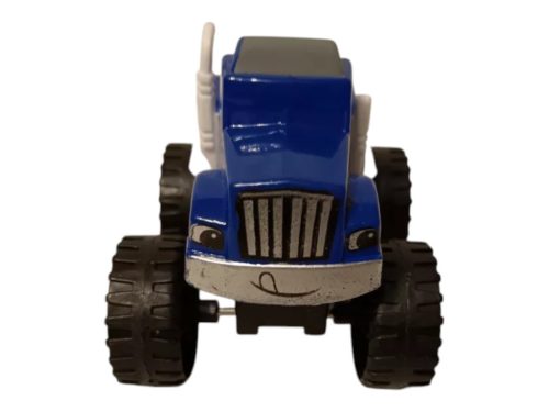 Kék mosolygós kisautó, 8 cm, jó állapotú (G3)