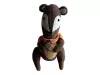 Őszi dekorációs textil/filc mókus figura, 30 cm - új (D8)