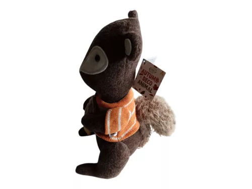 Őszi dekorációs textil/filc mókus figura, 30 cm - új (D8)