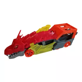   Hot Wheels sárkányos autószállító kamion, 35 cm – újszerű, kisautó nélkül (D6)