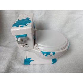   Hangot adó WC formajáték – használt jó állapotú, elemes, 16 cm (G1)
