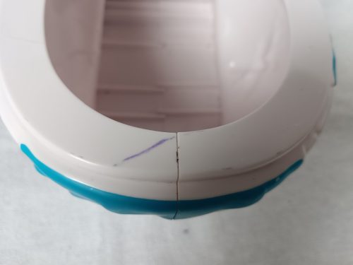 Hangot adó WC formajáték – használt jó állapotú, elemes, 16 cm (G1)