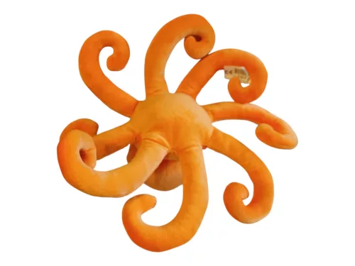 Narancssárga polip plüssfigura 24 cm – használt, újszerű állapotban (a5)