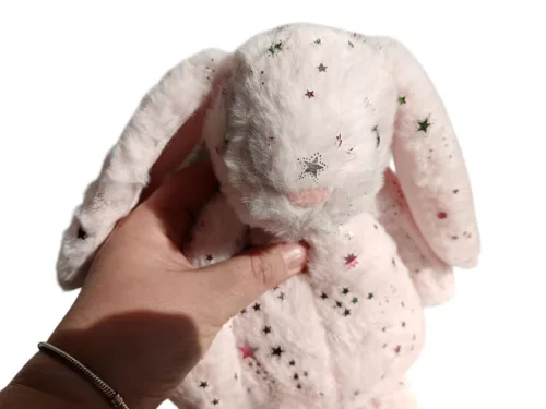 Csillagos nyuszi plüssjáték 30 cm – használt, újszerű (3)