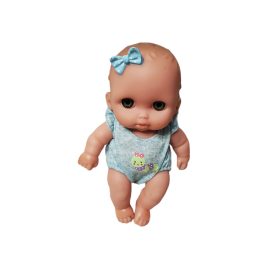   Berenguer baba kék masnival – használt, jó állapotú (21 cm) (b6)