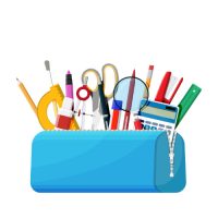 Használt irodaszer, dekor 